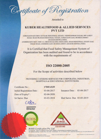 ISO 22000:2005 Certificate